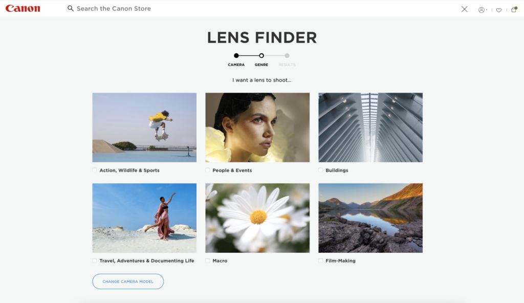 Canon Lens Finder